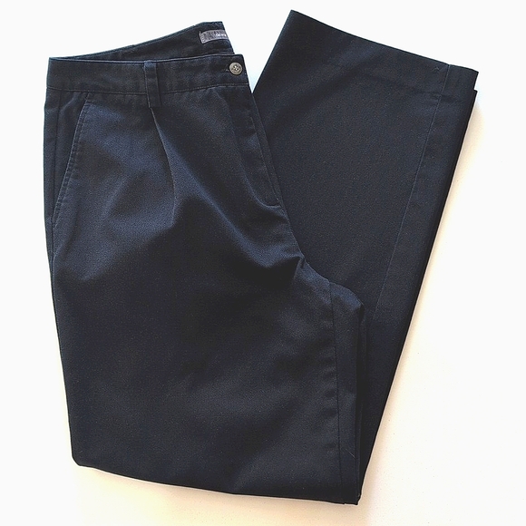 VTG Liz Claiborne Kylie navy pleated trousers, slight taper Size. 16. - Picture 10 of 14